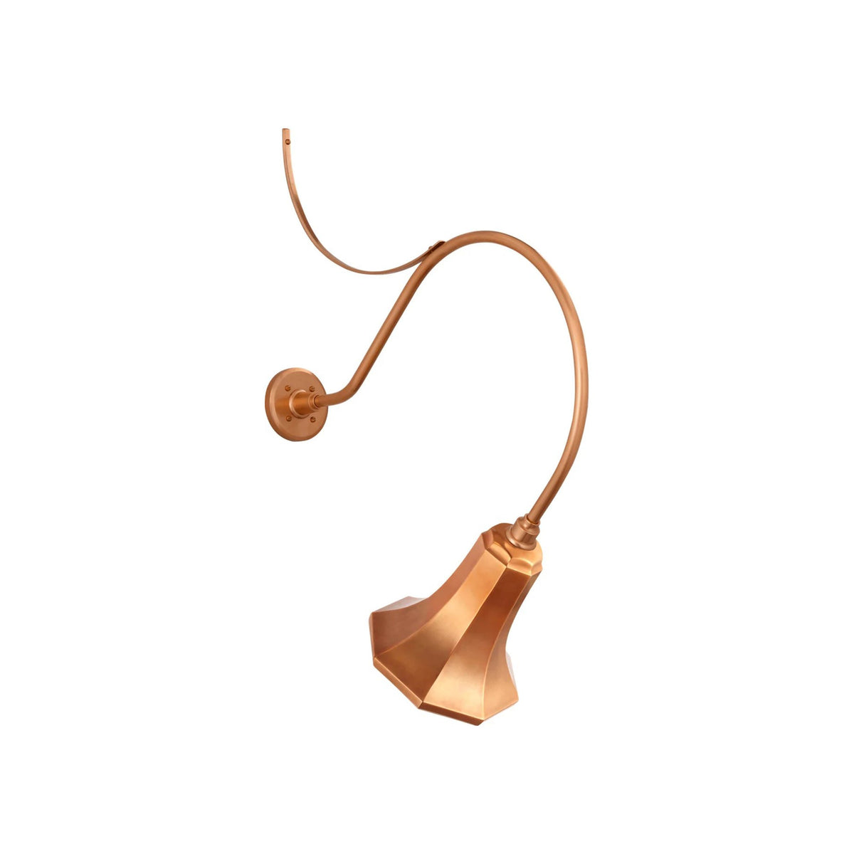 Academy Anchored Larrabee Barn Outdoor Wall Light in Soft Copper/9.25-Inch Soft Copper Savannah Shade (26.5-Inch).