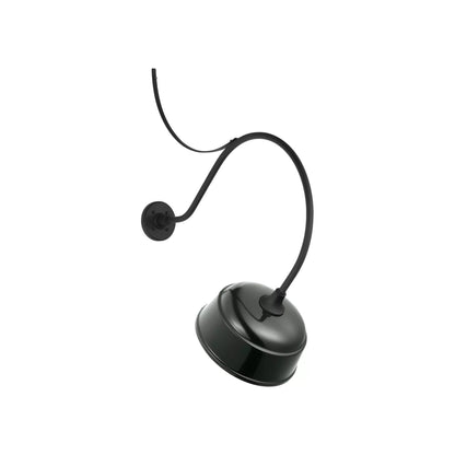Academy Anchored Larrabee Barn Outdoor Wall Light in Matte Black/12.5-Inch Green Rockhouse Shade (26.5-Inch).