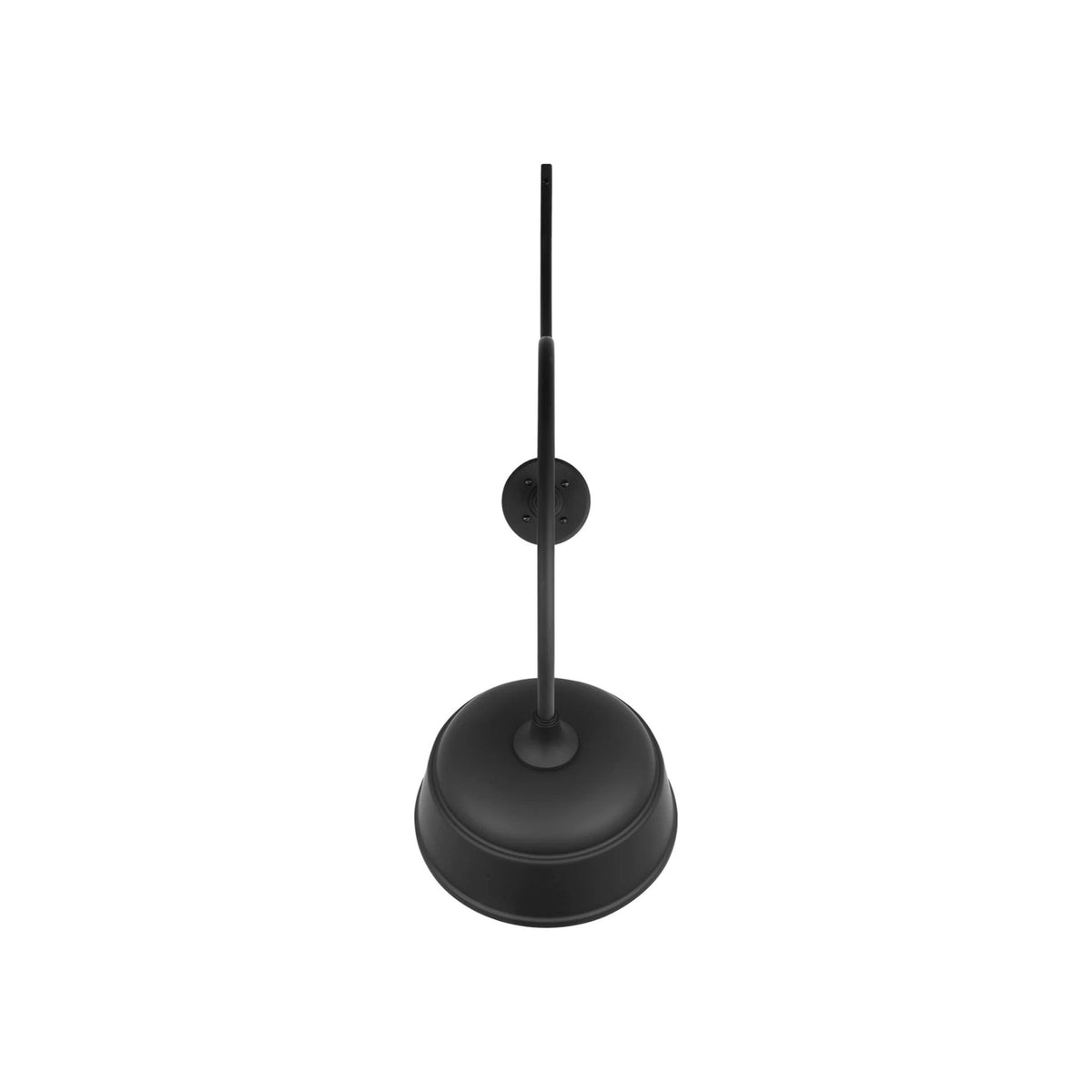 Academy Anchored Larrabee Barn Outdoor Wall Light in Matte Black/12.5-Inch Matte Black Rockhouse Shade (26.5-Inch).