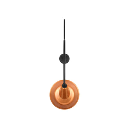 Academy Anchored Larrabee Barn Outdoor Wall Light in Matte Black/12.5-Inch Soft Copper Tilted Bowers Shade (26.5-Inch).
