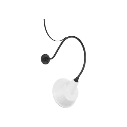 Academy Anchored Larrabee Barn Outdoor Wall Light in Matte Black/12.5-Inch White Tilted Bowers Shade (26.5-Inch).