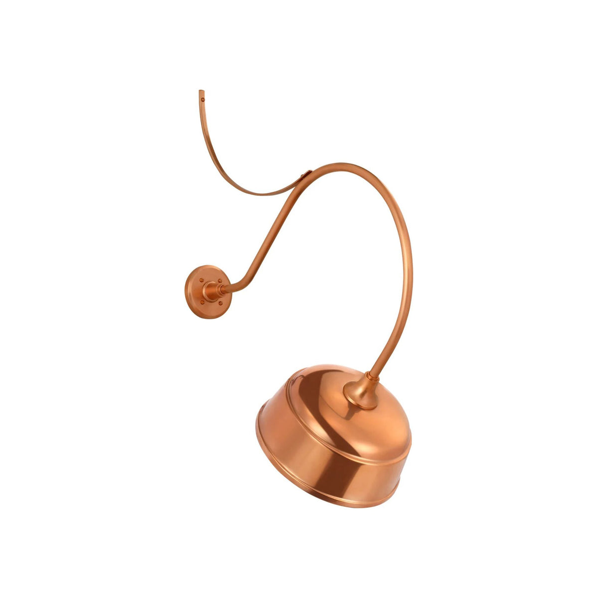 Academy Anchored Larrabee Barn Outdoor Wall Light in Soft Copper/12.5-Inch Soft Copper Rockhouse Shade (26.5-Inch).