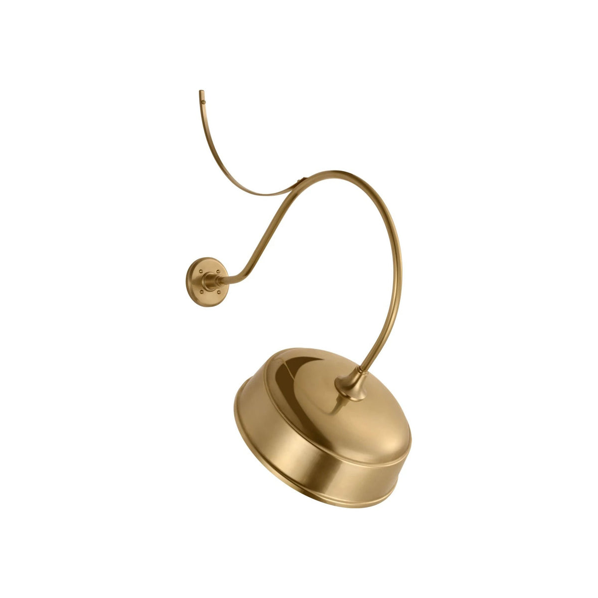 Academy Anchored Larrabee Barn Outdoor Wall Light in Hand-Rubbed Antique Brass/16-Inch Hand-Rubbed Antique Brass Rockhouse Shade (26.5-Inch).