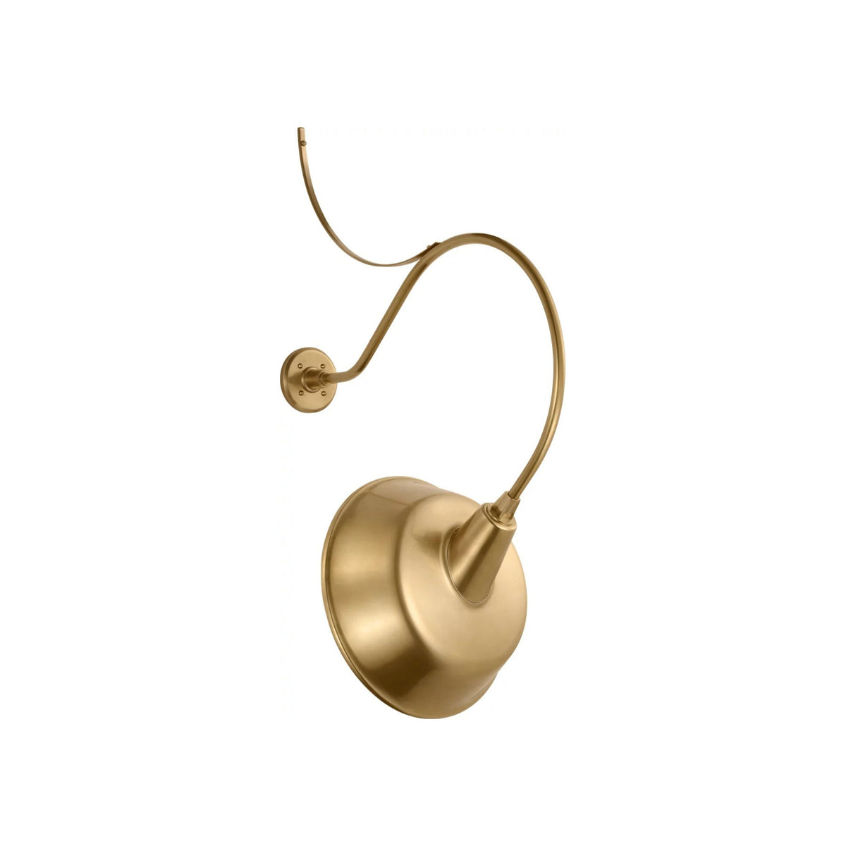 Academy Anchored Larrabee Barn Outdoor Wall Light in Hand-Rubbed Antique Brass/16-Inch Hand-Rubbed Antique Brass Tilted Bowers Shade (26.5-Inch).
