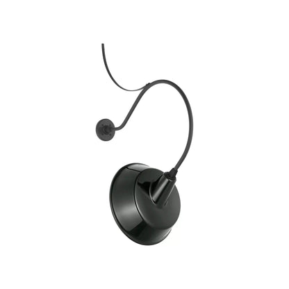 Academy Anchored Larrabee Barn Outdoor Wall Light in Matte Black/16-Inch Green Tilted Bowers Shade (26.5-Inch).