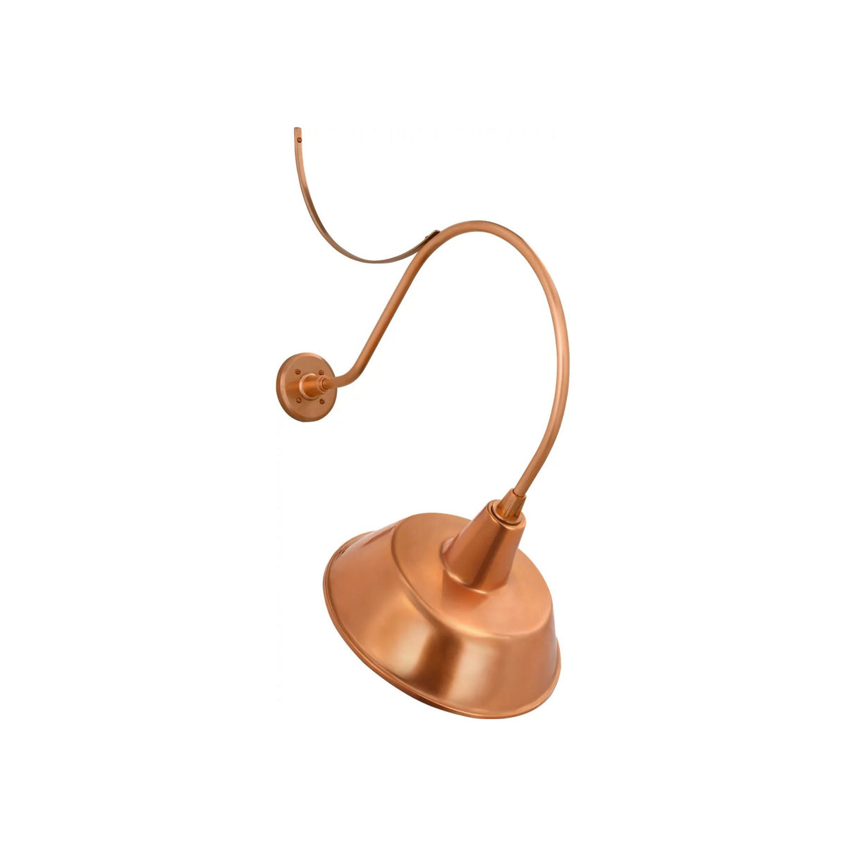 Academy Anchored Larrabee Barn Outdoor Wall Light in Soft Copper/16-Inch Soft Copper Bowers Shade (26.5-Inch).