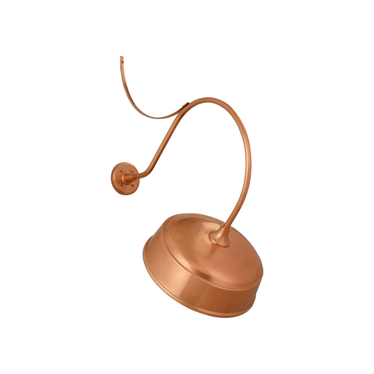 Academy Anchored Larrabee Barn Outdoor Wall Light in Soft Copper/16-Inch Soft Copper Rockhouse Shade (26.5-Inch).