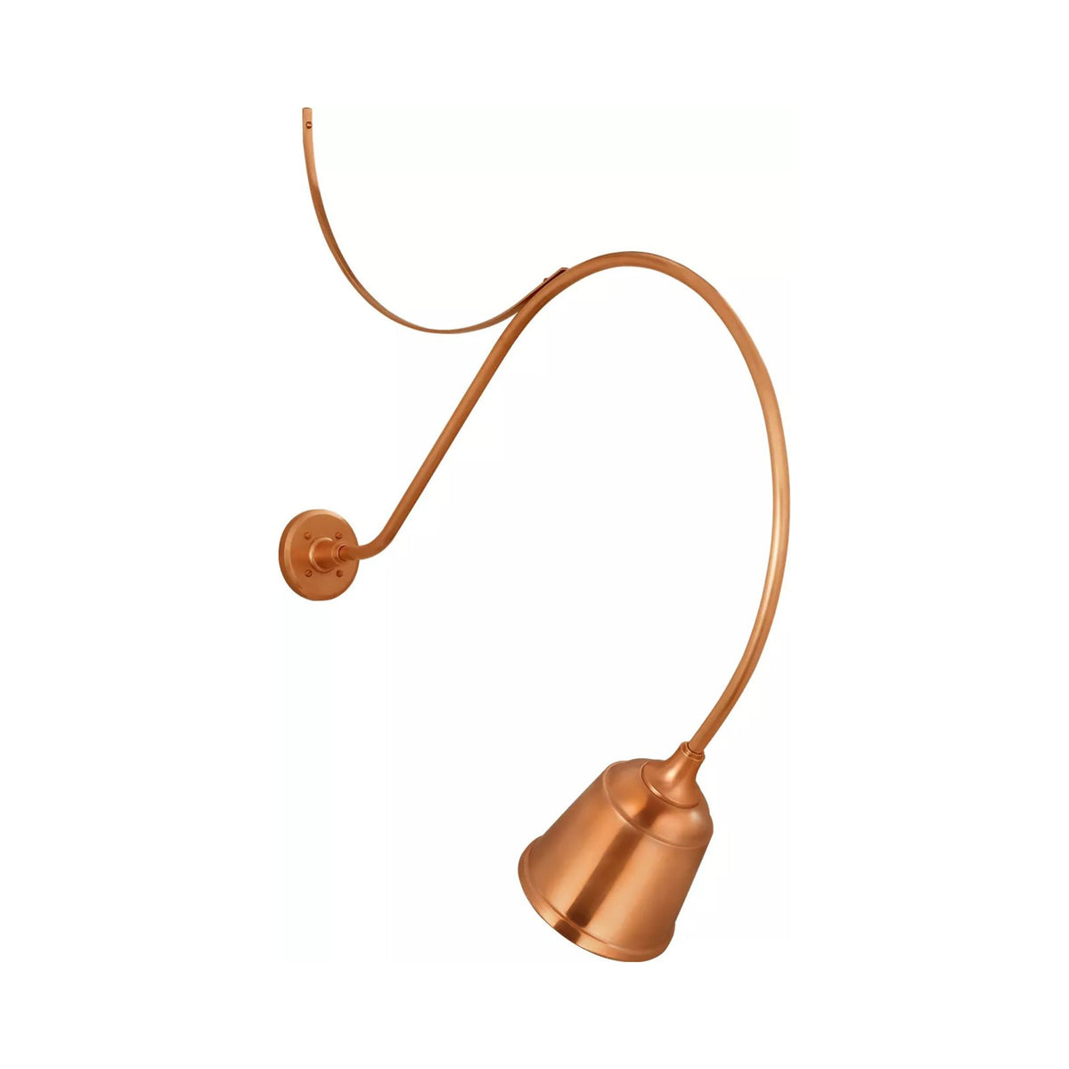 Academy Anchored Larrabee Barn Outdoor Wall Light in Soft Copper/8-Inch Soft Copper Rockhouse Shade (36-Inch).