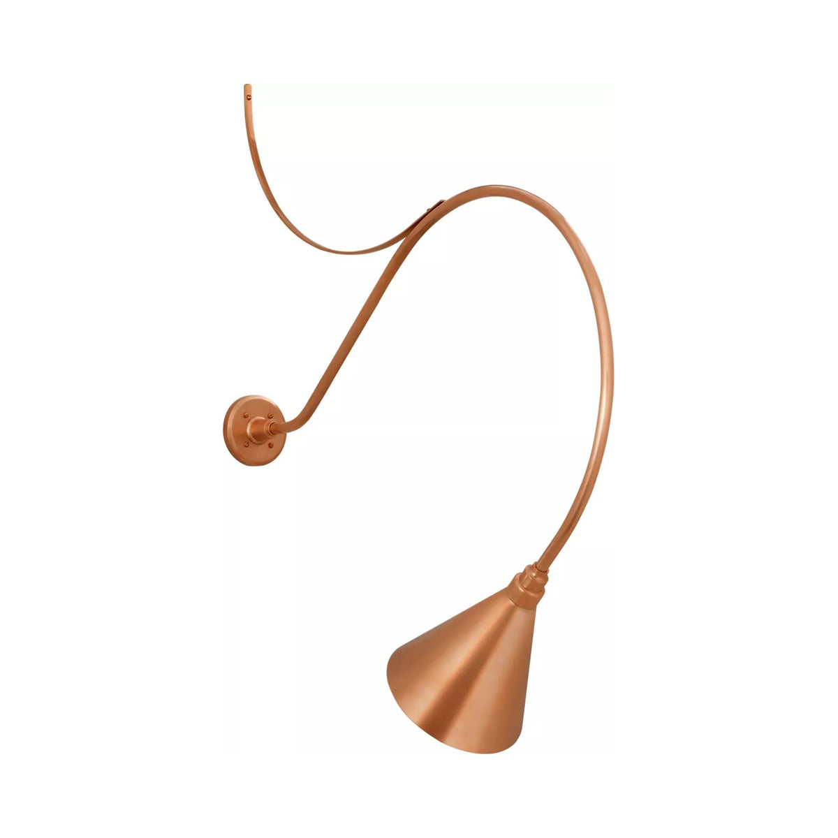 Academy Anchored Larrabee Barn Outdoor Wall Light in Soft Copper/9-Inch Soft Copper Conical Savannah Shade (36-Inch).
