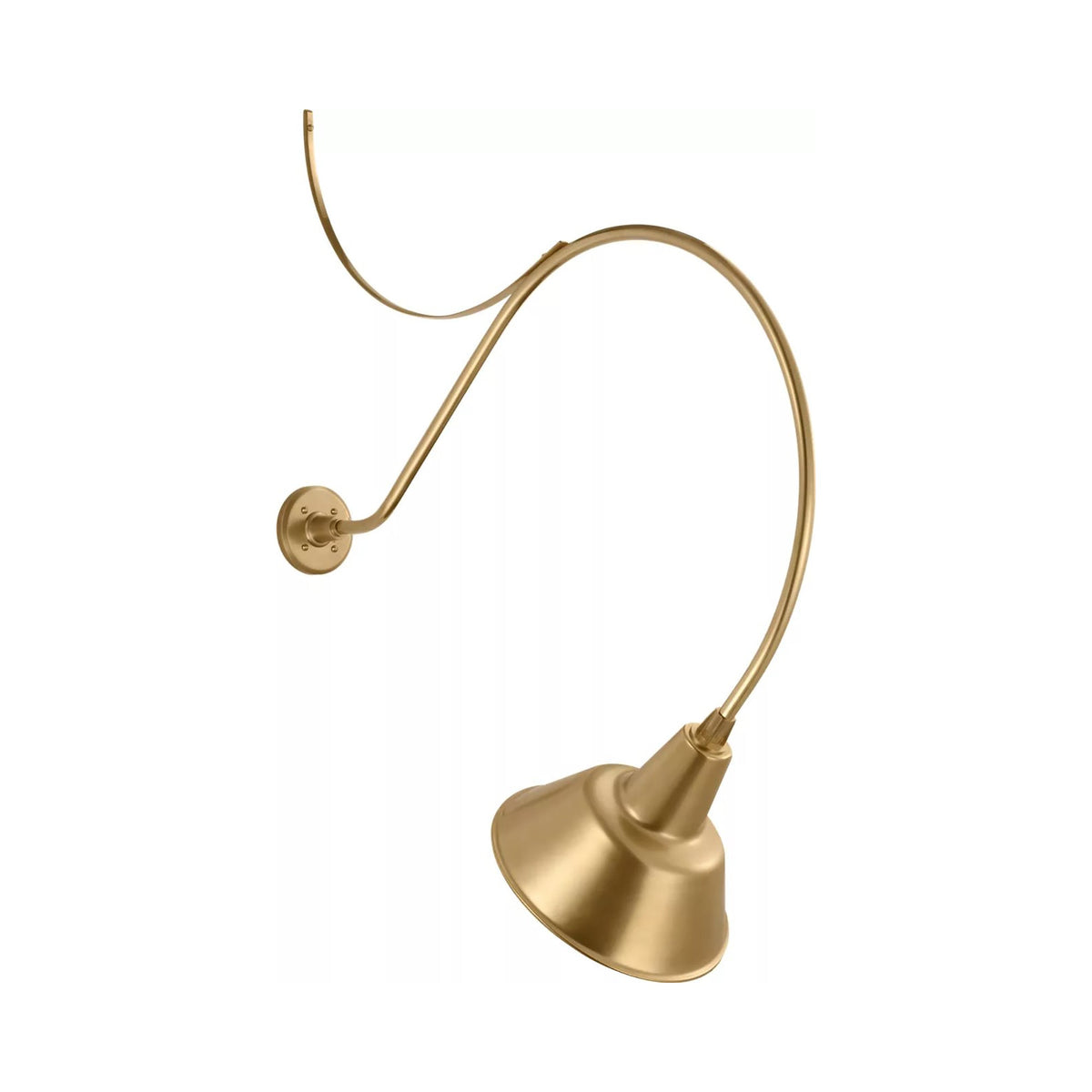 Academy Anchored Larrabee Barn Outdoor Wall Light in Hand-Rubbed Antique Brass/12.5-Inch Hand-Rubbed Antique Brass Bowers Shade (36-Inch).
