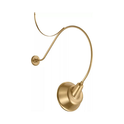 Academy Anchored Larrabee Barn Outdoor Wall Light in Hand-Rubbed Antique Brass/12.5-Inch Hand-Rubbed Antique Brass Tilted Bowers Shade (36-Inch).