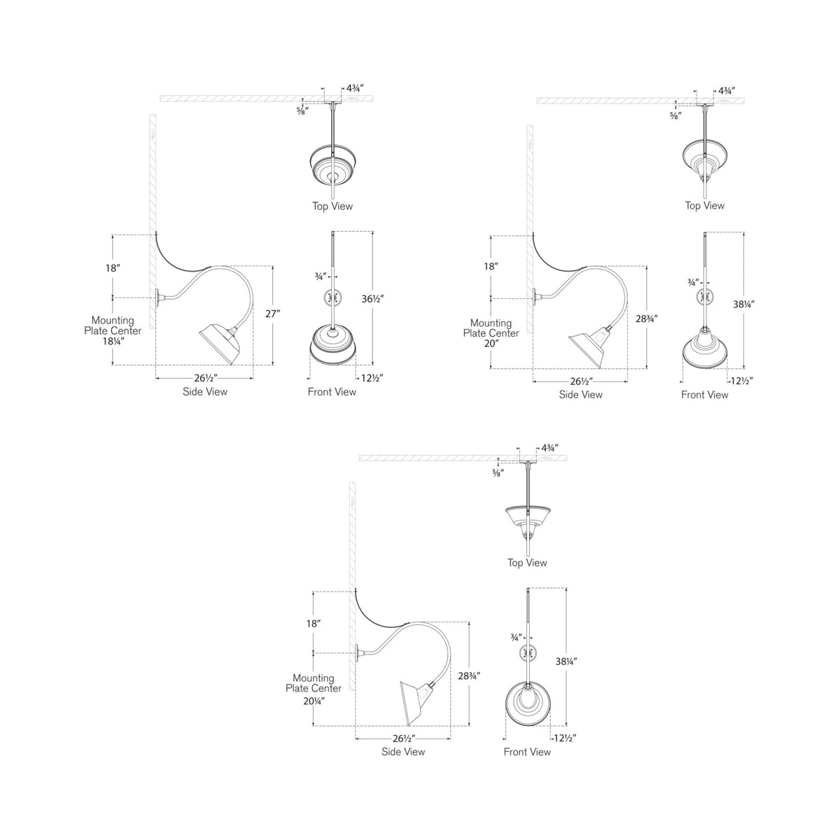 Academy Anchored Larrabee Barn Outdoor Wall Light - line drawing.