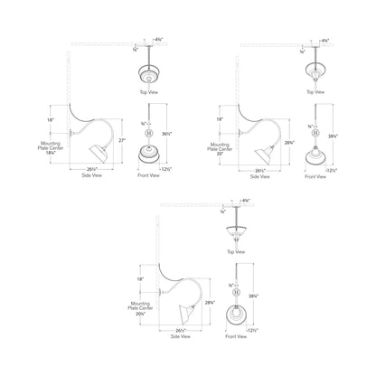 Academy Anchored Larrabee Barn Outdoor Wall Light - line drawing.