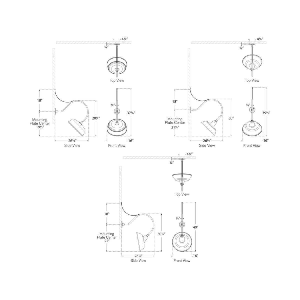 Academy Anchored Larrabee Barn Outdoor Wall Light - line drawing.