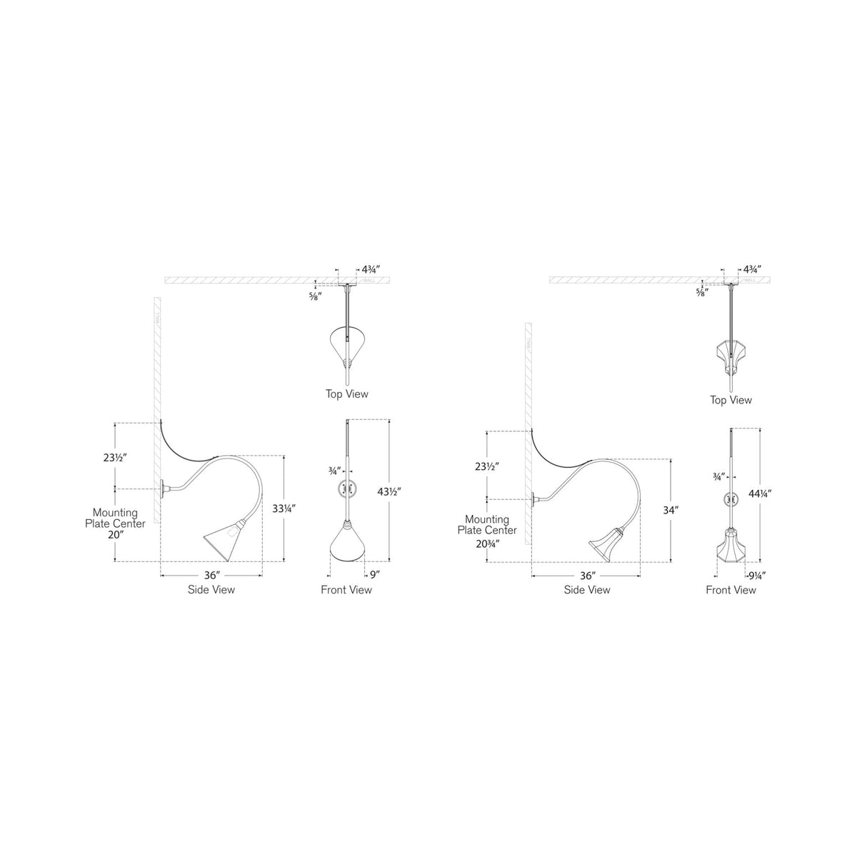 Academy Anchored Larrabee Barn Outdoor Wall Light - line drawing.