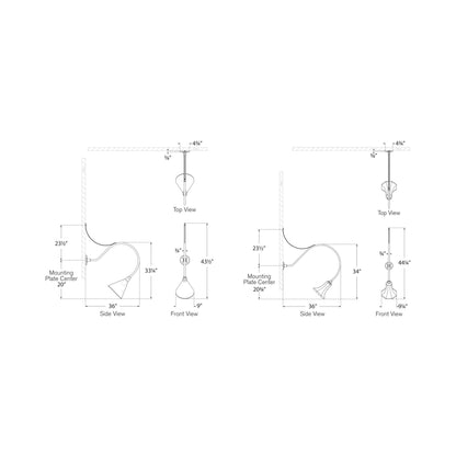 Academy Anchored Larrabee Barn Outdoor Wall Light - line drawing.