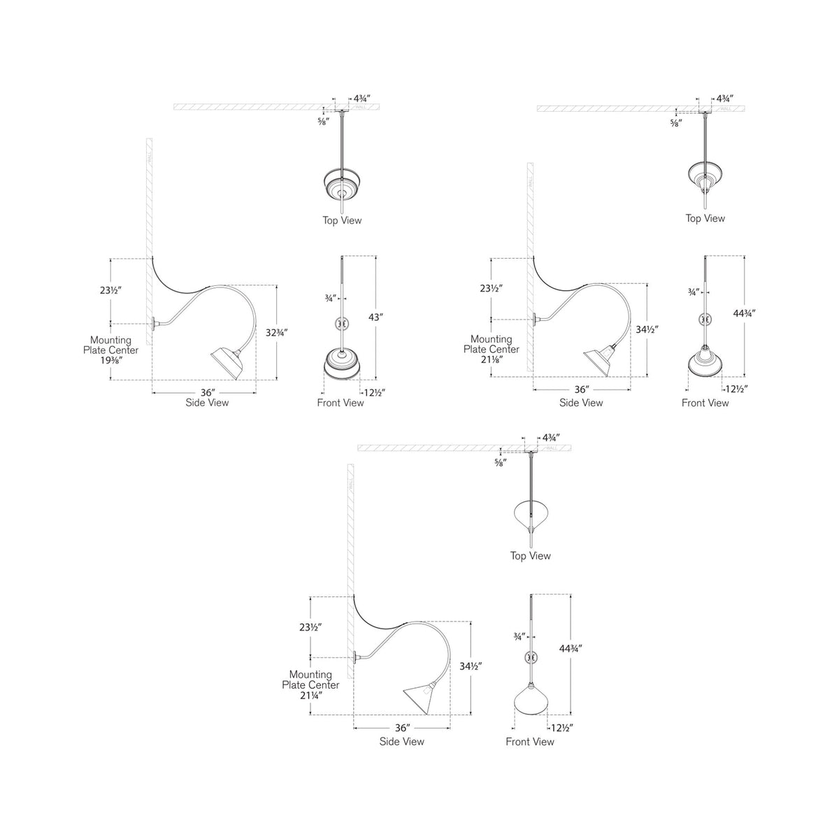 Academy Anchored Larrabee Barn Outdoor Wall Light - line drawing.