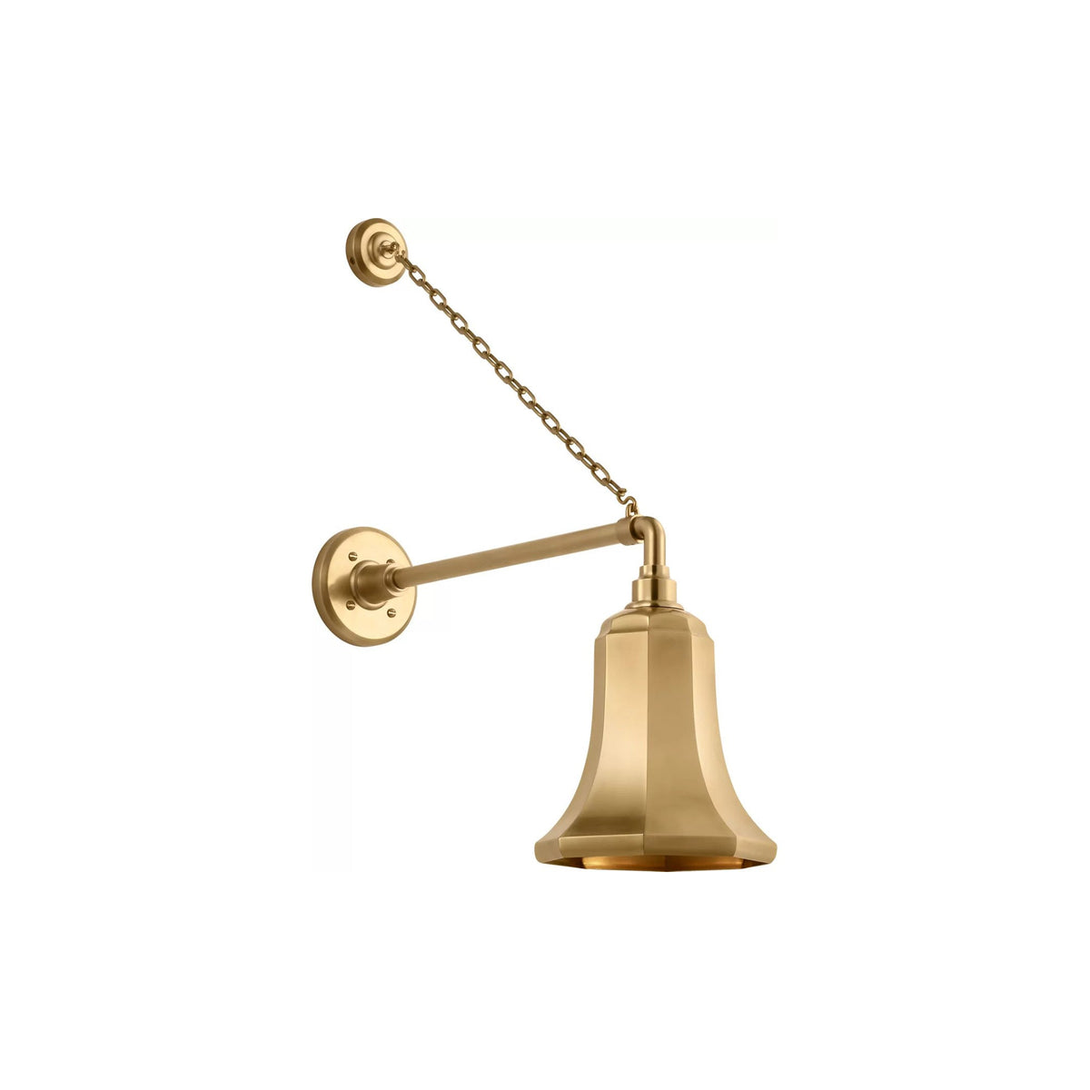 Academy Anchored Mack Barn Outdoor Wall Light in Hand-Rubbed Antique Brass (7.5-Inch Hand-Rubbed Antique Brass Savannah Shade).