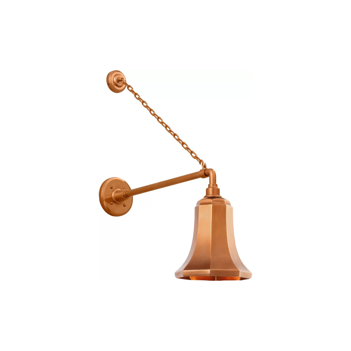 Academy Anchored Mack Barn Outdoor Wall Light in Soft Copper (7.5-Inch Soft Copper Savannah Shade).