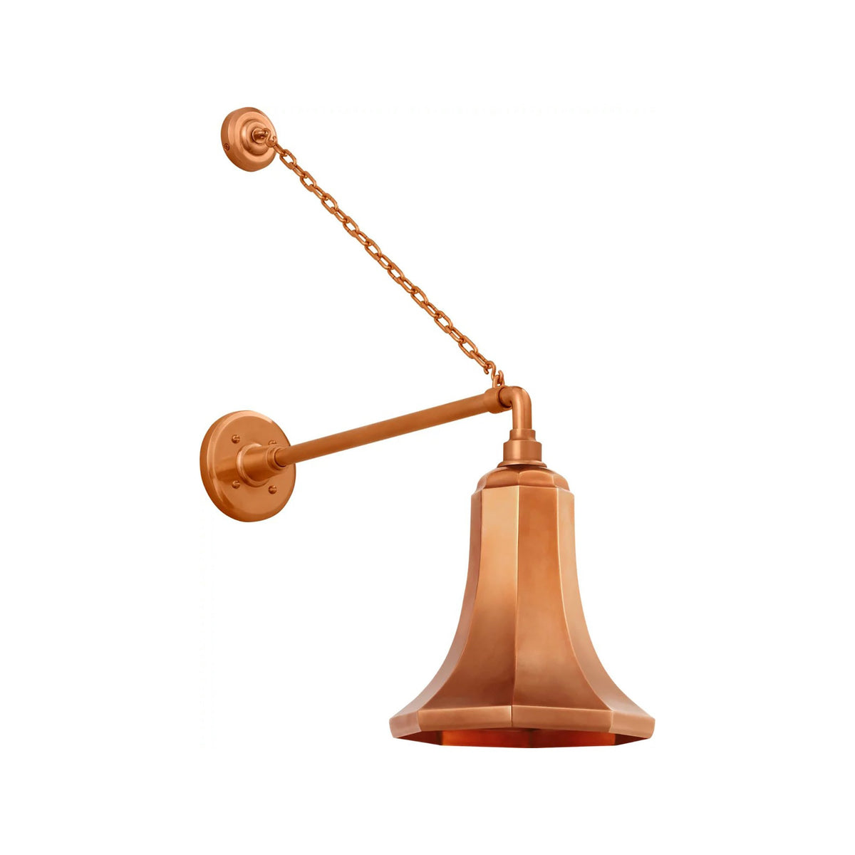 Academy Anchored Mack Barn Outdoor Wall Light in Soft Copper (9.25-Inch Soft Copper Savannah Shade).