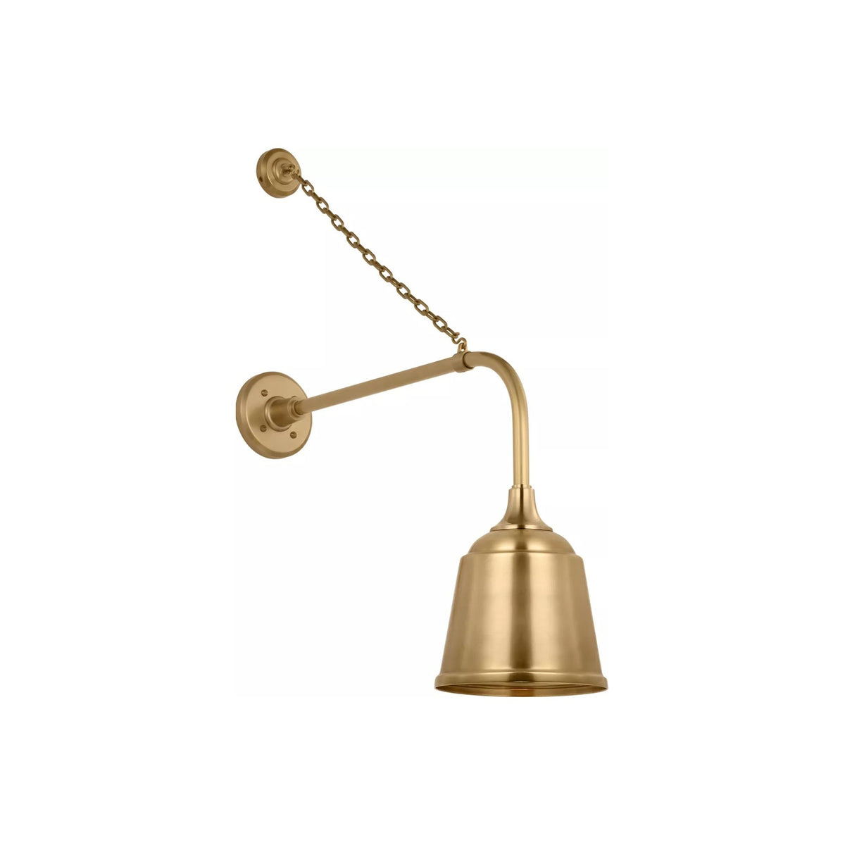 Academy Anchored Rex Barn Outdoor Wall Light in Hand-Rubbed Antique Brass (8-Inch Hand-Rubbed Antique Brass Rockhouse Shade).