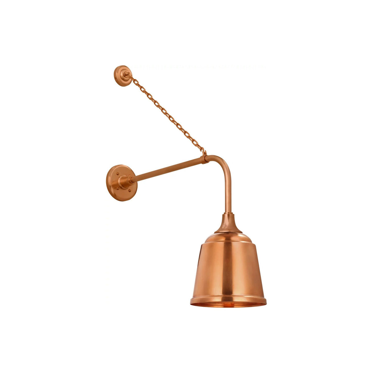 Academy Anchored Rex Barn Outdoor Wall Light in Soft Copper (8-Inch Soft Copper Rockhouse Shade).