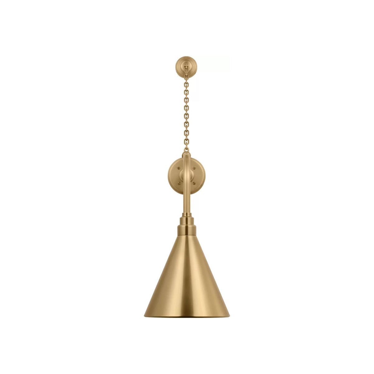 Academy Anchored Rex Barn Outdoor Wall Light in Hand-Rubbed Antique Brass (9-Inch Hand-Rubbed Antique Brass Conical Savannah Shade).