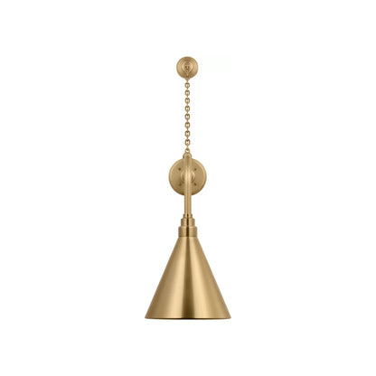 Academy Anchored Rex Barn Outdoor Wall Light in Hand-Rubbed Antique Brass (9-Inch Hand-Rubbed Antique Brass Conical Savannah Shade).