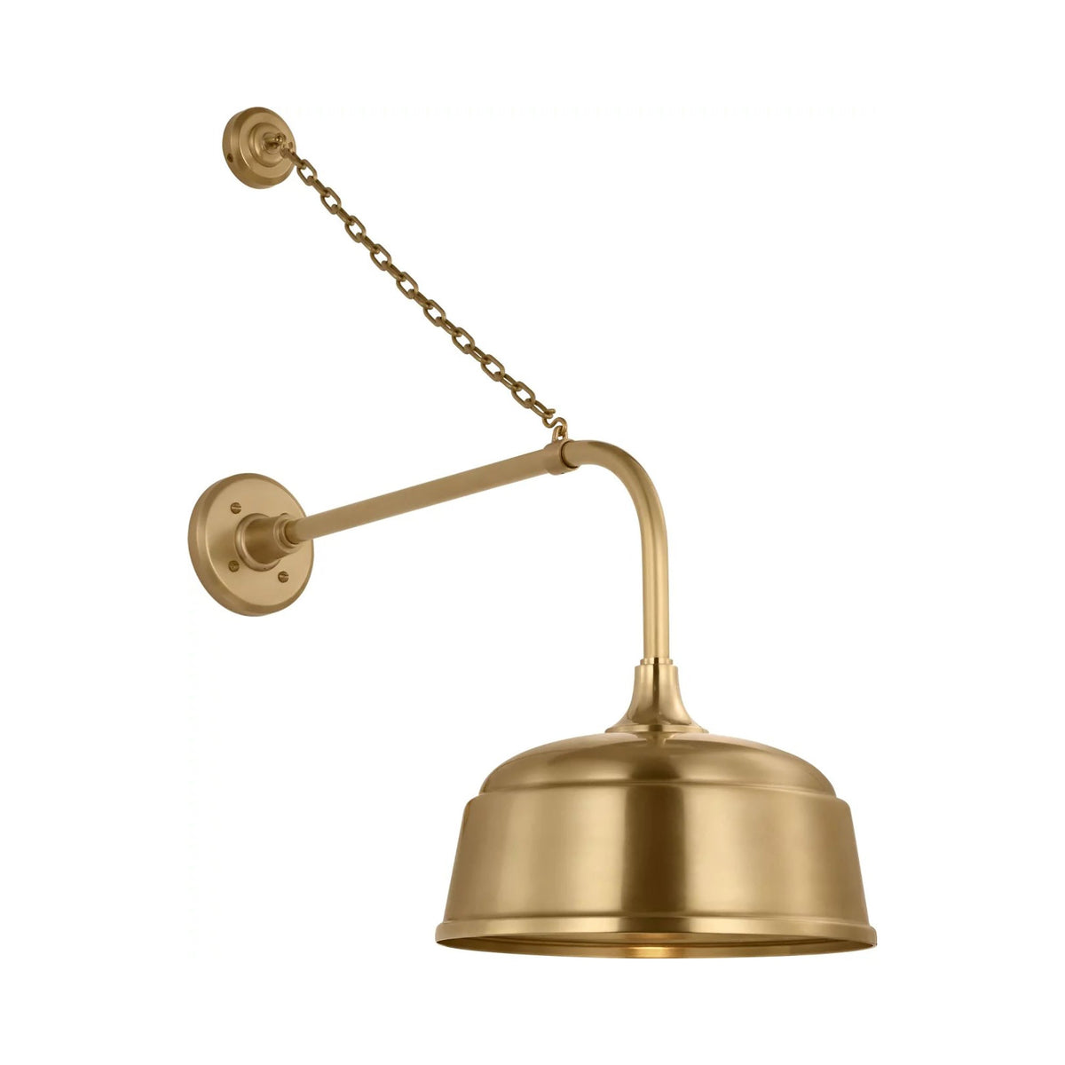 Academy Anchored Rex Barn Outdoor Wall Light in Hand-Rubbed Antique Brass (12.5-Inch Hand-Rubbed Antique Brass Rockhouse Shade).
