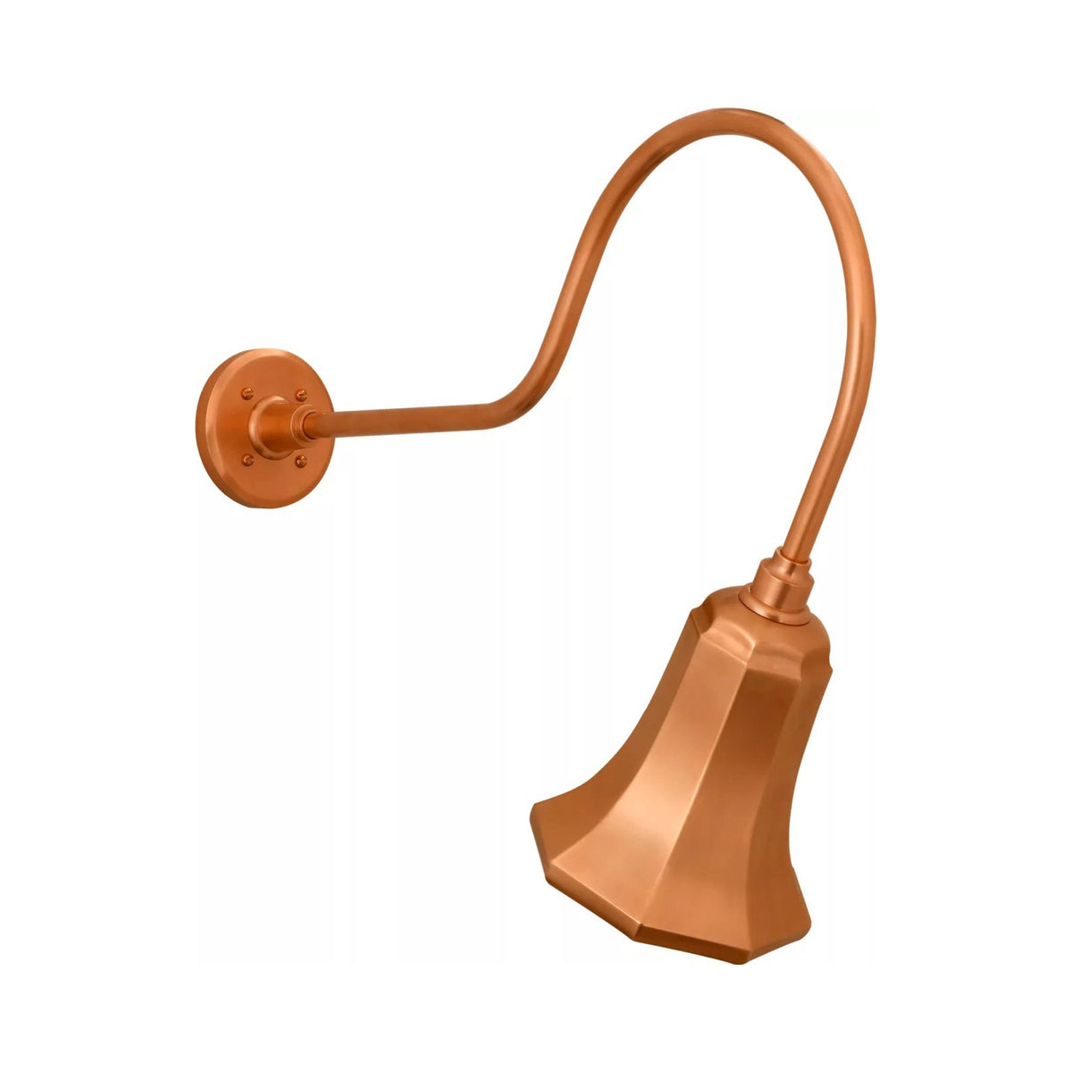 Academy Angled Flynn Barn Outdoor Wall Light in Soft Copper (7.5-Inch Soft Copper Savannah Shade).