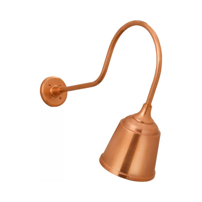 Academy Angled Flynn Barn Outdoor Wall Light in Soft Copper (8-Inch Soft Copper Rockhouse Shade).