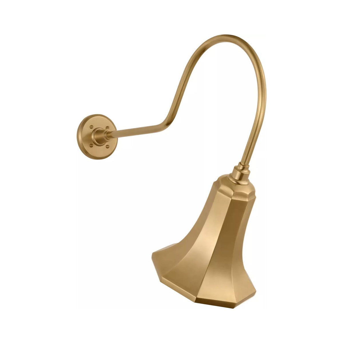 Academy Angled Flynn Barn Outdoor Wall Light in Hand-Rubbed Antique Brass (9.25-Inch Hand-Rubbed Antique Brass Savannah Shade).