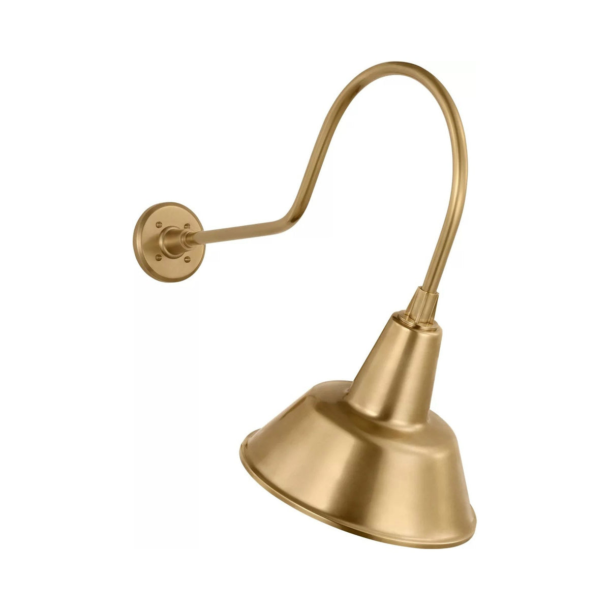 Academy Angled Flynn Barn Outdoor Wall Light in Hand-Rubbed Antique Brass (12.5-Inch Hand-Rubbed Antique Brass Bowers Shade).