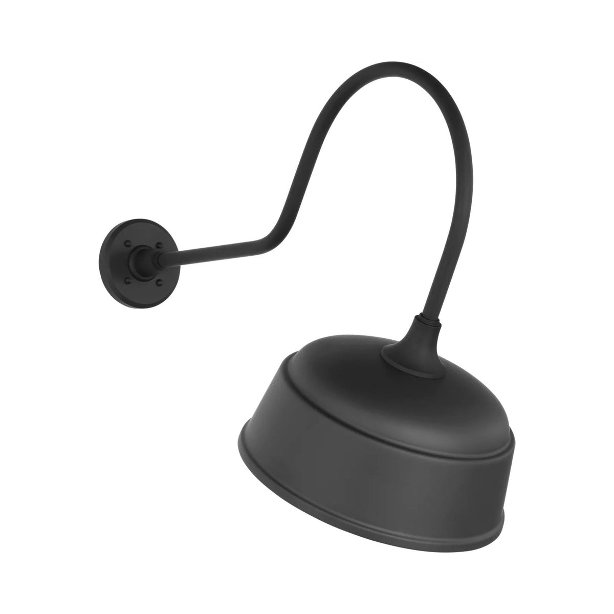Academy Angled Flynn Barn Outdoor Wall Light in Matte Black (12.5-Inch Matte Black Rockhouse Shade).
