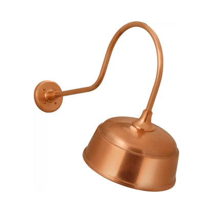 Academy Angled Flynn Barn Outdoor Wall Light in Soft Copper (12.5-Inch Soft Copper Rockhouse Shade).