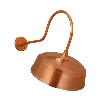 Academy Angled Flynn Barn Outdoor Wall Light in Soft Copper (16-Inch Soft Copper Rockhouse Shade).