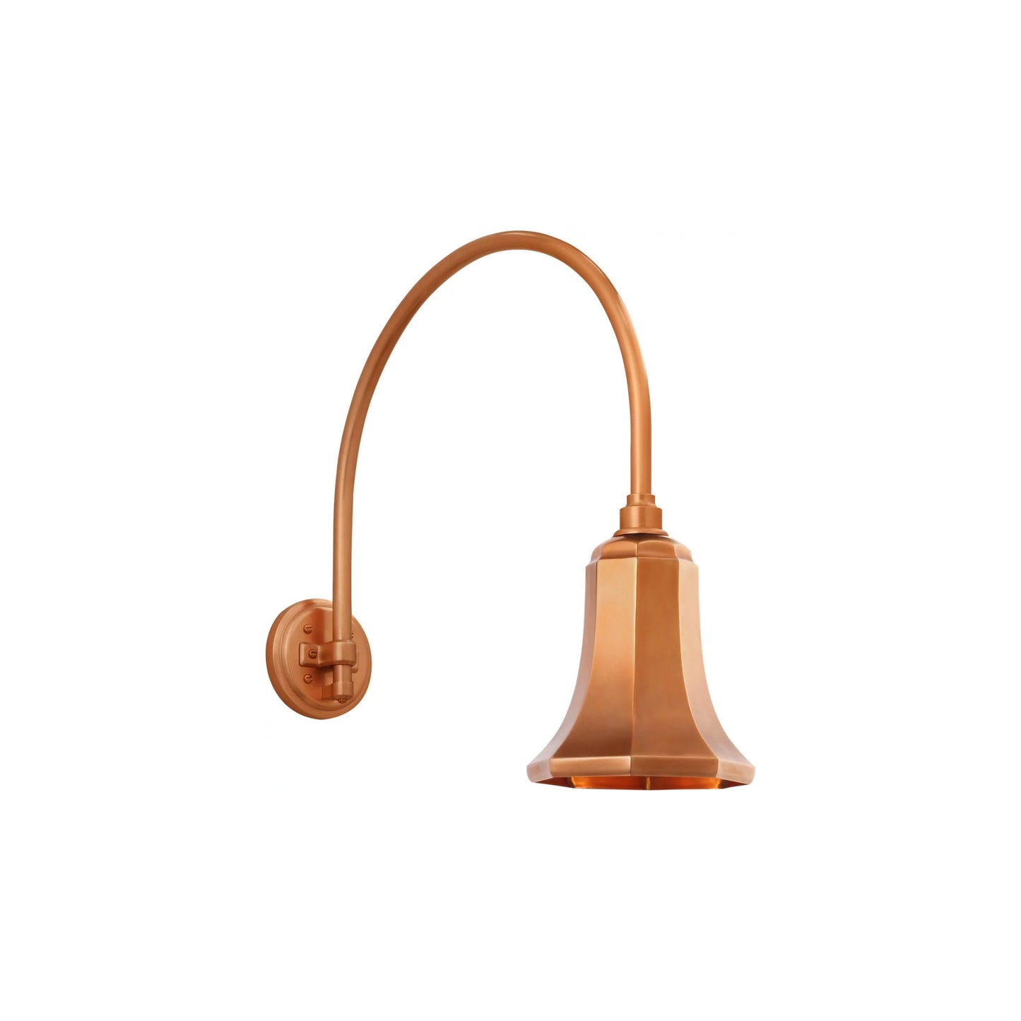 Academy Arched Mack Barn Outdoor Wall Light in Soft Copper (7.5-Inch Savannah Shade).