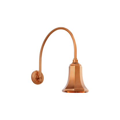 Academy Arched Mack Barn Outdoor Wall Light in Soft Copper (7.5-Inch Savannah Shade).