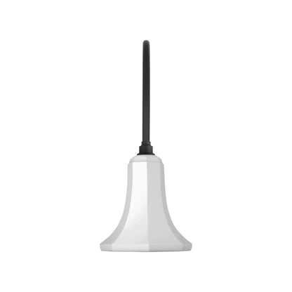 Academy Arched Mack Barn Outdoor Wall Light in Matte Black (9.25-Inch White Savannah Shade).