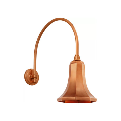 Academy Arched Mack Barn Outdoor Wall Light in Soft Copper (9.25-Inch Savannah Shade).
