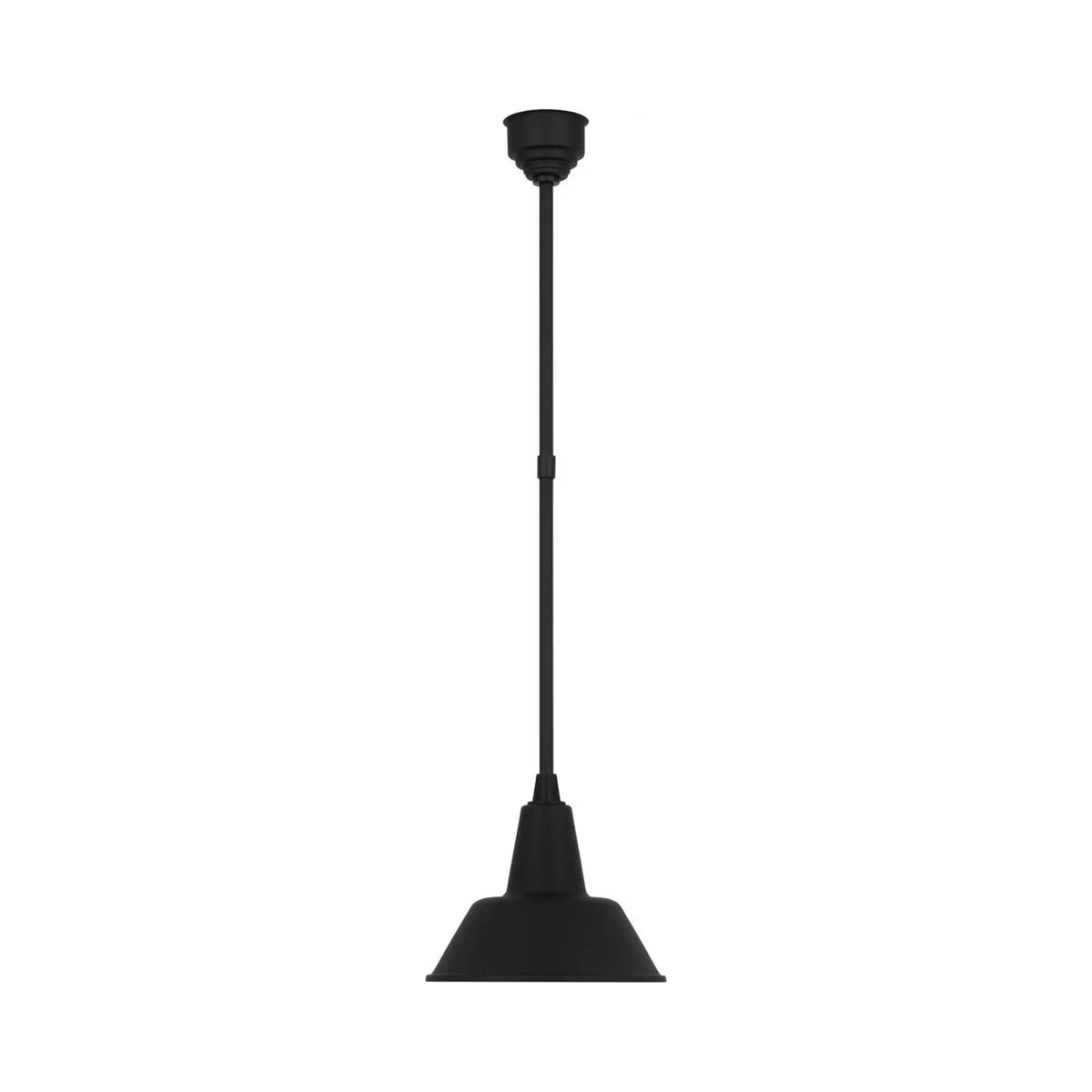 Academy Bowers Outdoor Pendant Light in Matte Black/Matte Black (12.5-Inch).