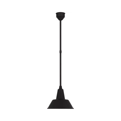 Academy Bowers Outdoor Pendant Light in Matte Black/Matte Black (12.5-Inch).