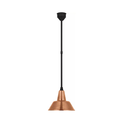 Academy Bowers Outdoor Pendant Light in Matte Black/Soft Copper (12.5-Inch).