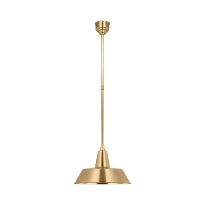 Academy Bowers Outdoor Pendant Light in Hand-Rubbed Antique Brass/Hand-Rubbed Antique Brass (16-Inch).