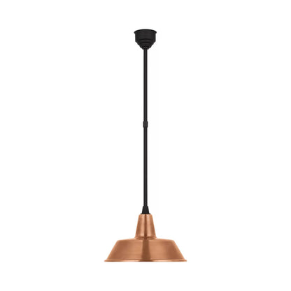 Academy Bowers Outdoor Pendant Light in Matte Black/Soft Copper (16-Inch).