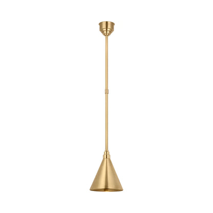 Academy Conical Savannah Outdoor Pendant Light in Hand-Rubbed Antique Brass/Hand-Rubbed Antique Brass (9-Inch).