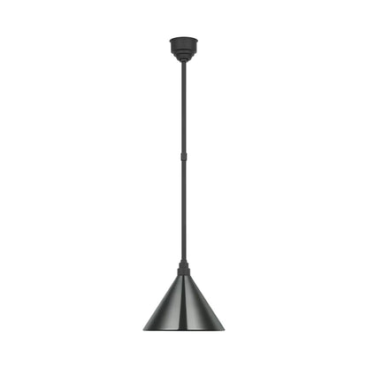 Academy Conical Savannah Outdoor Pendant Light in Matte Black/Green (12.5-Inch).