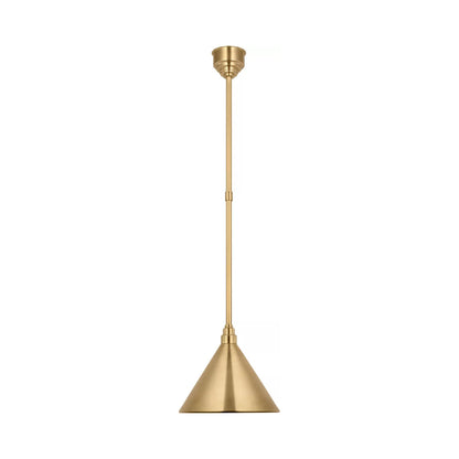 Academy Conical Savannah Outdoor Pendant Light in Hand-Rubbed Antique Brass/Hand-Rubbed Antique Brass (12.5-Inch).