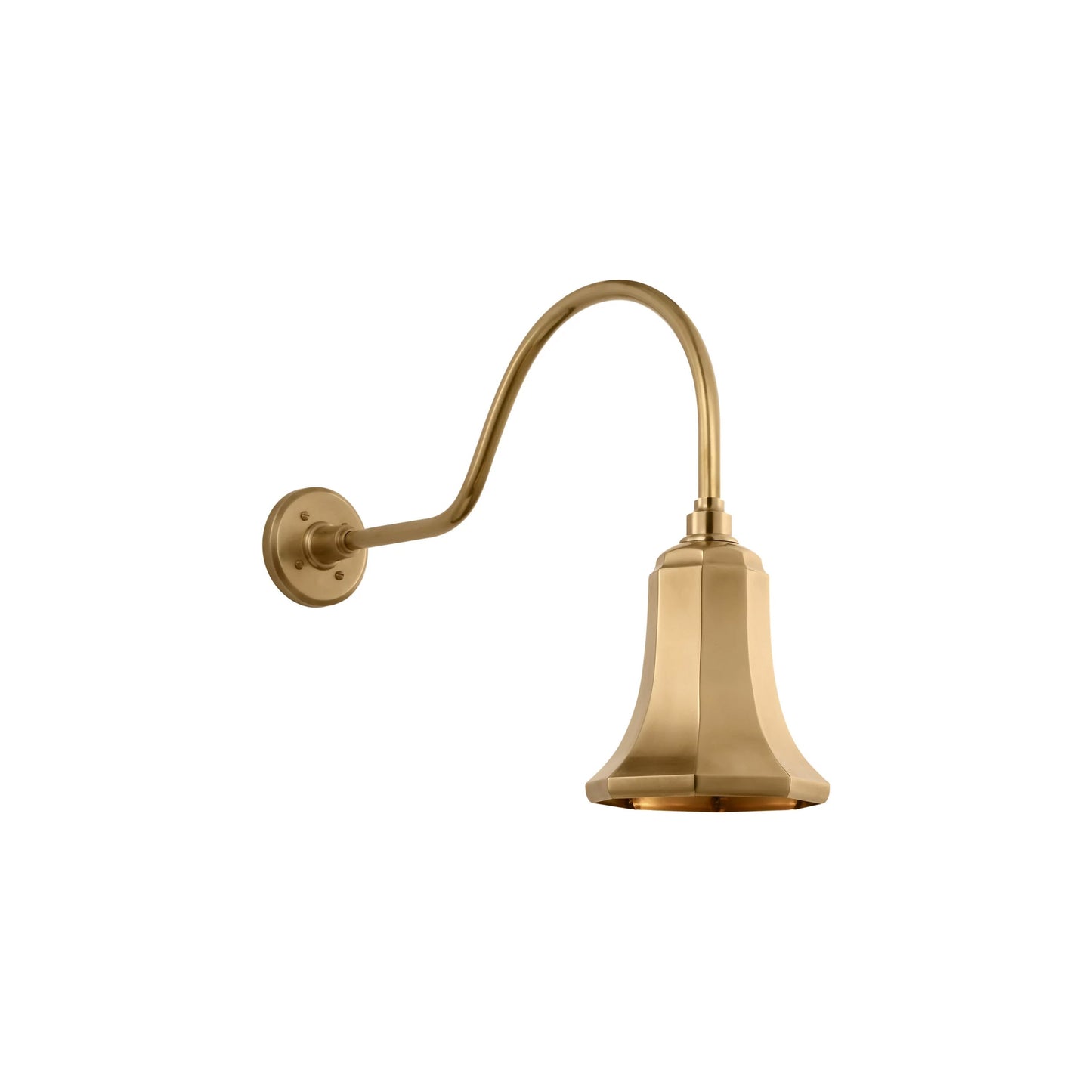 Academy Flynn Barn Outdoor Wall Light in Hand-Rubbed Antique Brass (7.5-Inch Savannah Shade).