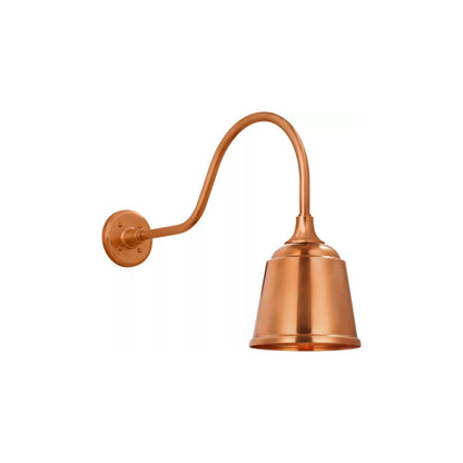 Academy Flynn Barn Outdoor Wall Light in Soft Copper (8-Inch Rockhouse Shade).